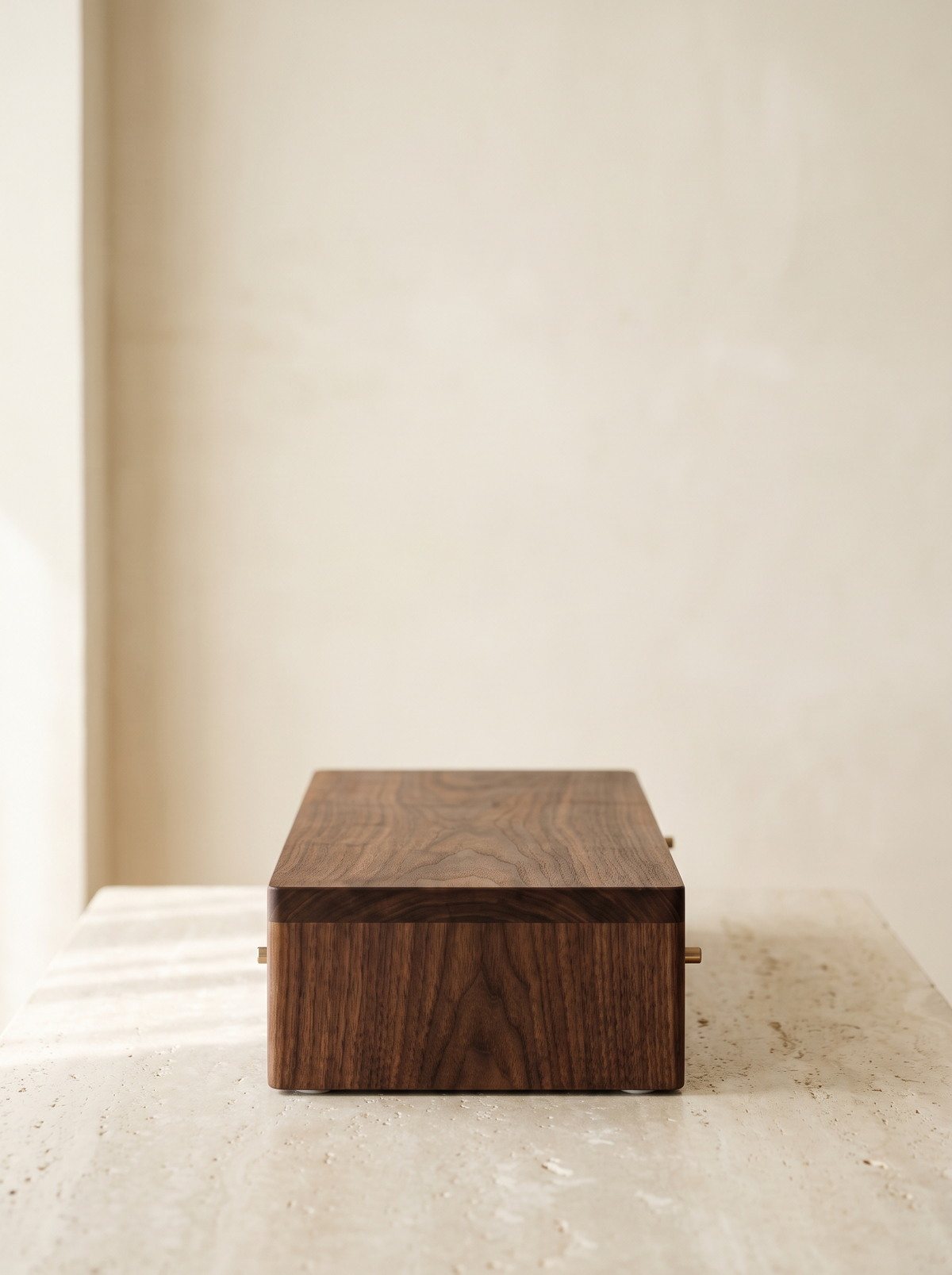 A walnut monitor riser