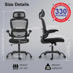 Ergonomic Black Office Chair High Back With Wheels-1