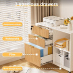 Natural Oak Industrial Grade Filing Cabinet Drawers-3