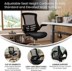 Kelista Mid Back Swivel Ergonomic Office Chair Black-3