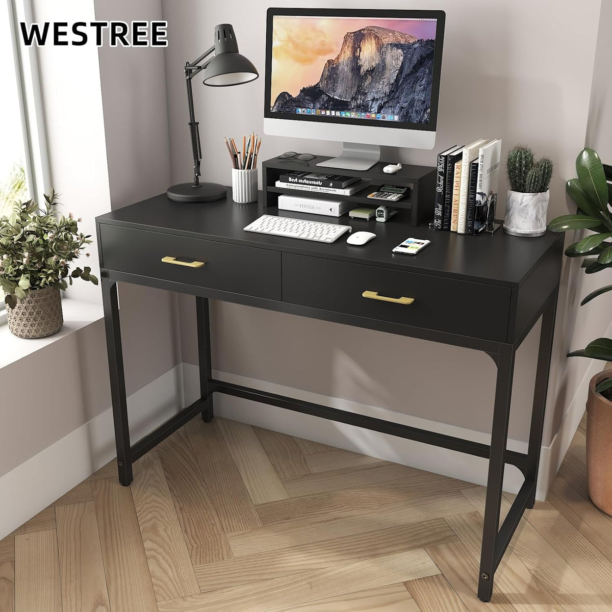 Gaming Computer Desk With Detachable Monitor Stand-4