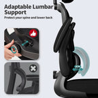 Ergonomic Black Office Chair High Back With Wheels-3