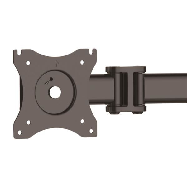 Articulating quad monitor stand in steel and aluminium
