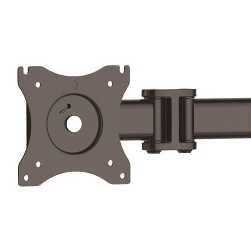 Articulating quad monitor stand in steel and aluminium
