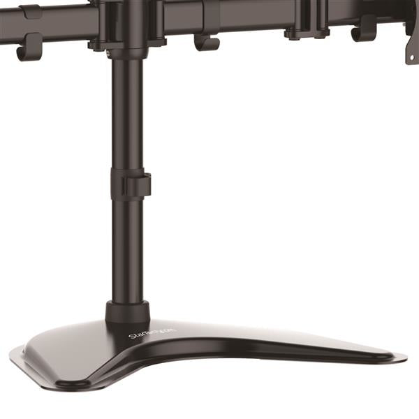 Articulating quad monitor stand in steel and aluminium