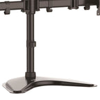 Articulating quad monitor stand in steel and aluminium