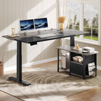 L Shaped Multifunctional Standing Desk 70Inch Adjustable-2