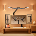 Clamp mounted architect desk lamp with an adjustable arm