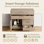 Portable Filing Cabinet Five Drawer Oakwood Finish-3