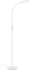 Slim white LED floor lamp with a remote control