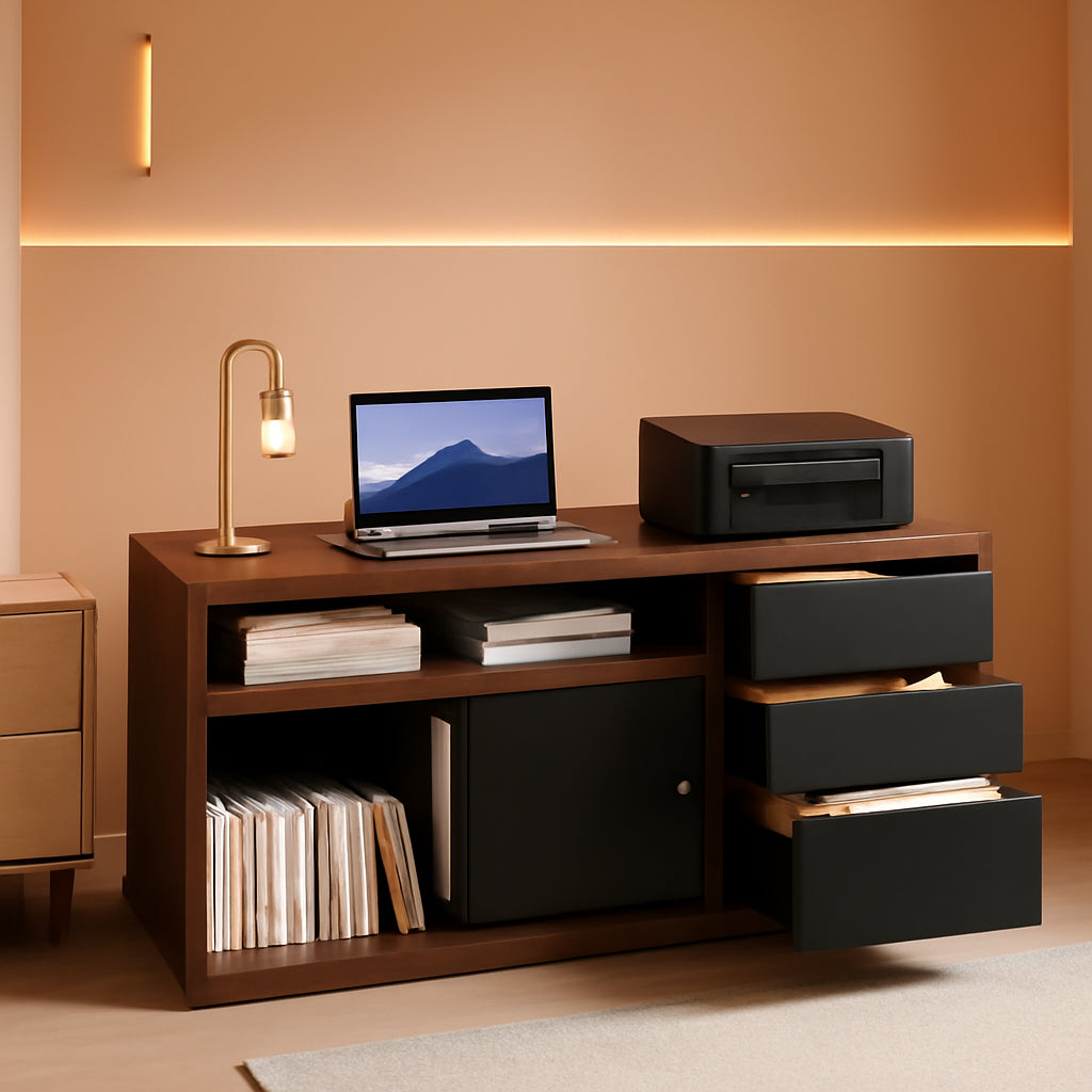 60Inch Filing Cabinet With Adjustable Shelf Storage-0