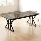 Extra long black oak writing desk