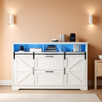 White Filing Cabinet Features Integrated Power Outlet-0