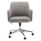 Light grey office chair with a swivel base
