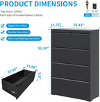 Professional Black Steel Lateral Filing Cabinet Storage-2