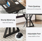Black oak executive desk in a home office