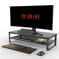 Two tier monitor riser with a drawer built into the base