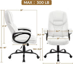 High Back Executive Chair White Ergonomic Office Chair-2
