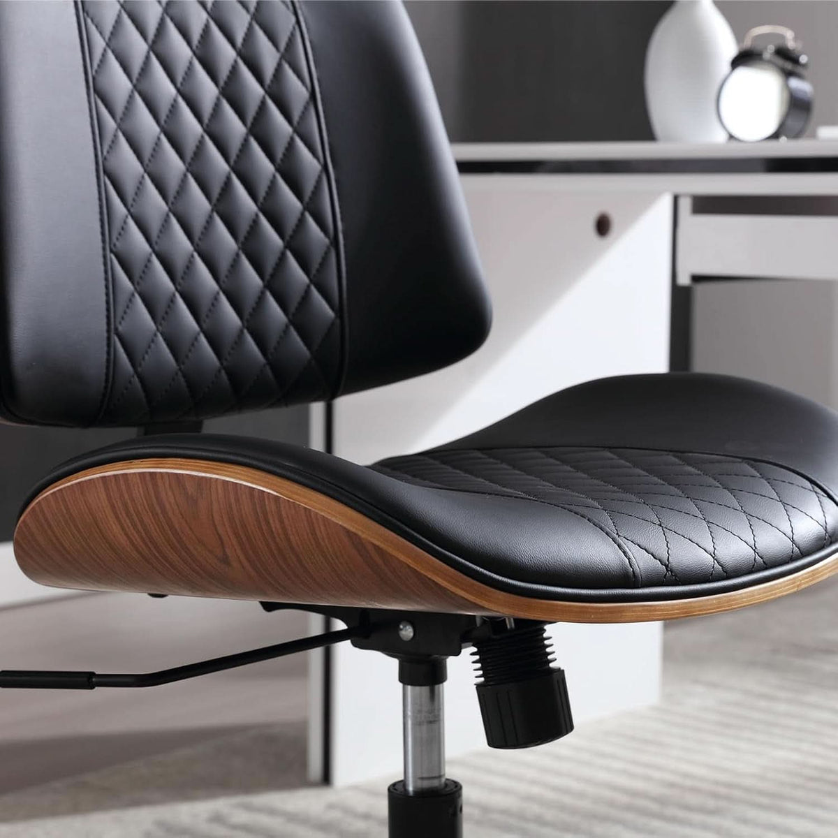 Office Chair Black 360 Swivel Ergonomic Desk Chair-2