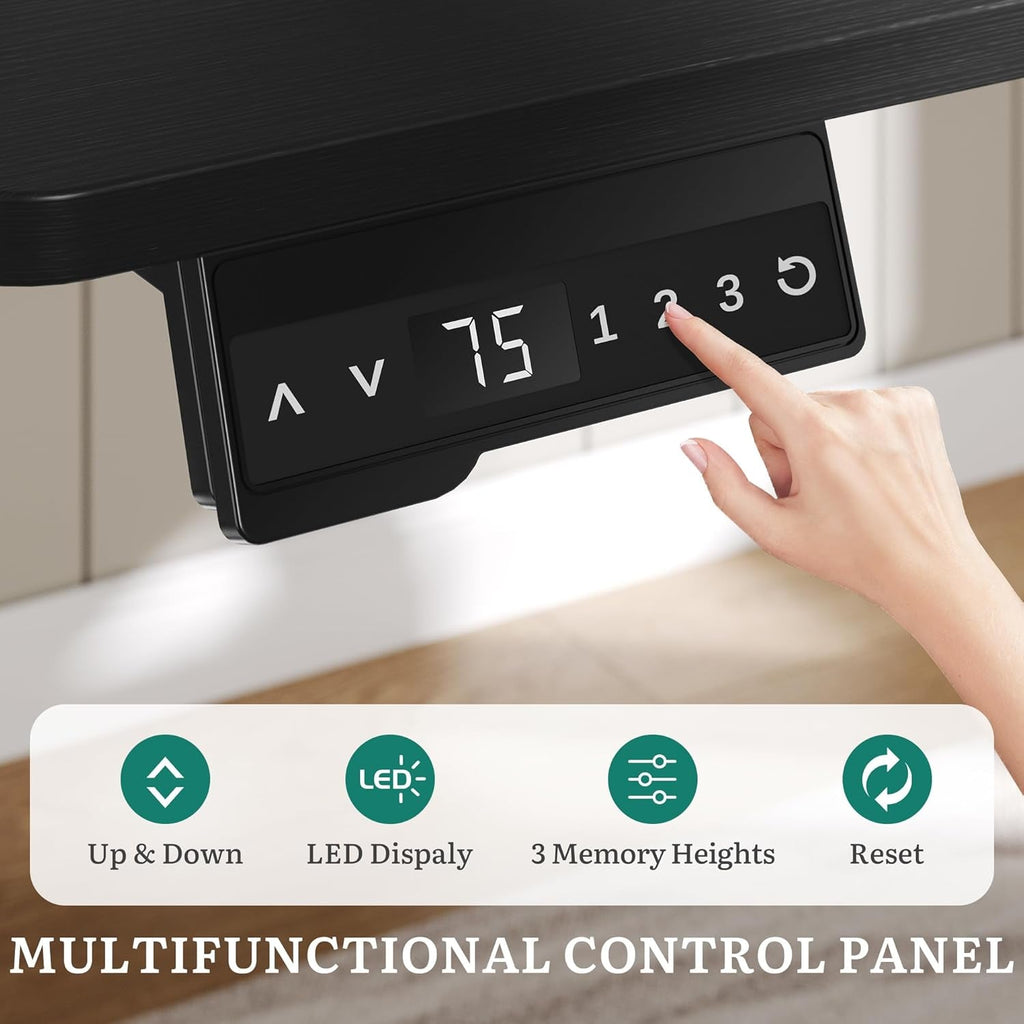 L Shaped Multifunctional Standing Desk 70Inch Adjustable-4