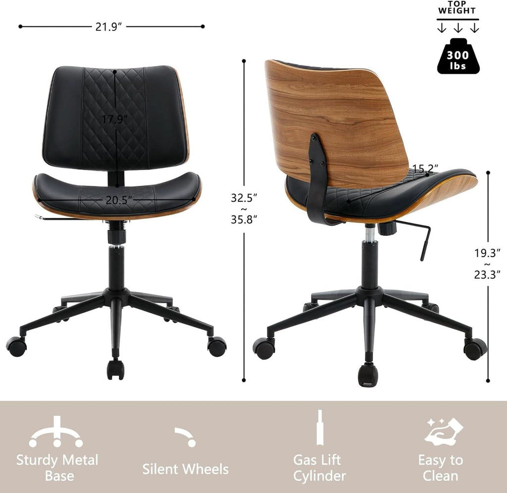 Office Chair Black 360 Swivel Ergonomic Desk Chair-1