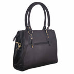 Black full grain leather laptop bag for a 15 inch machine