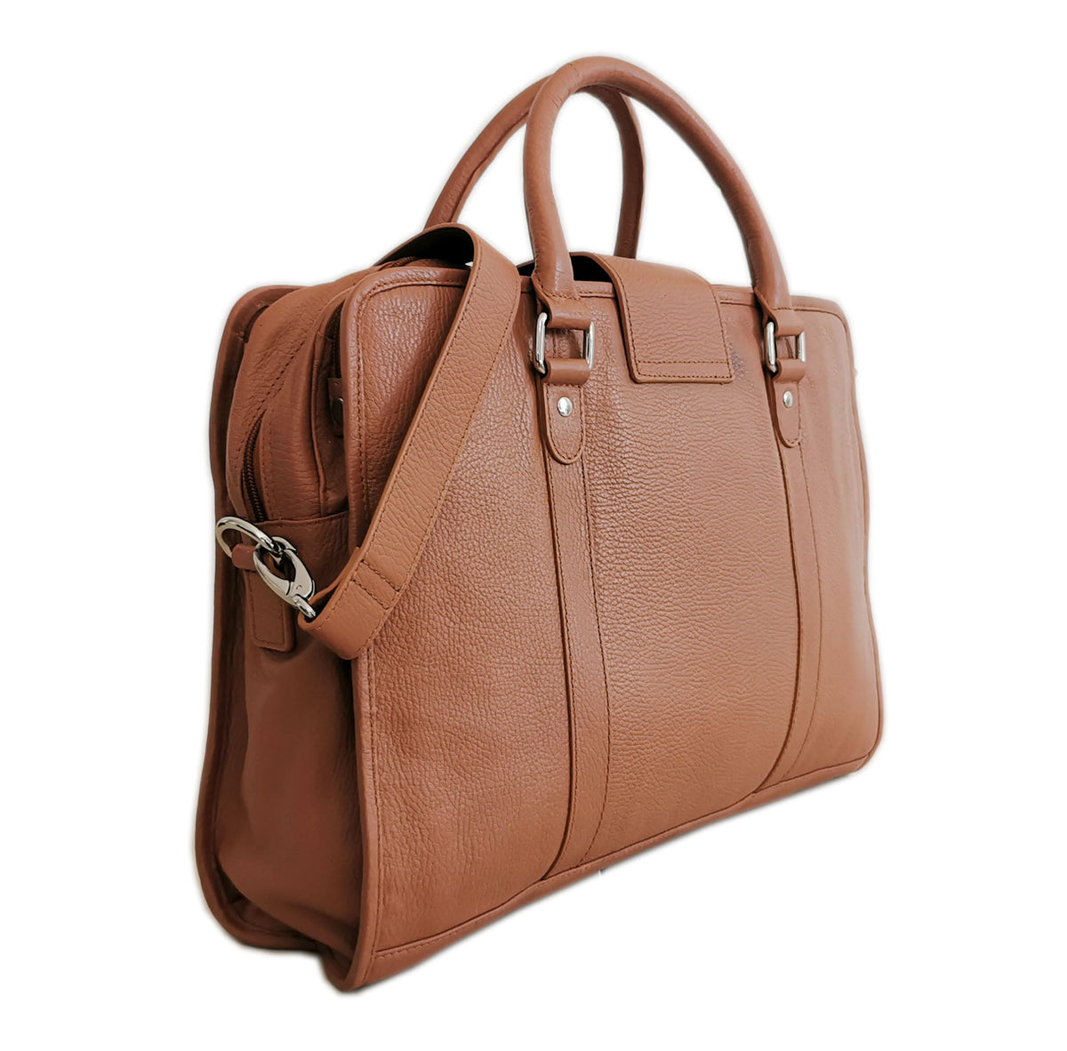 Brown leather briefcase