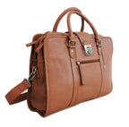 Brown leather briefcase
