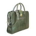 Olive green leather briefcase