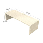 Compact natural wood monitor riser