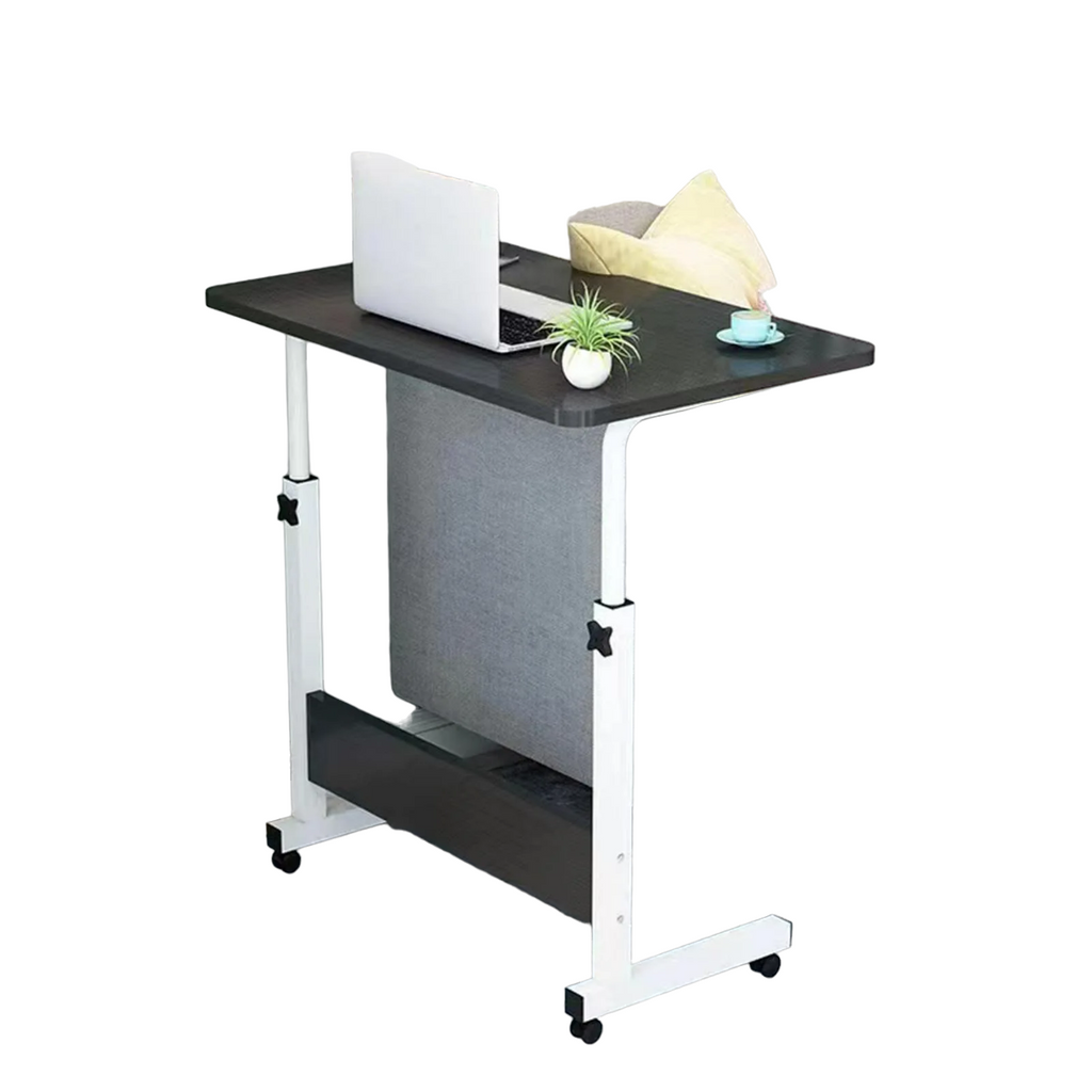 Mobile Standing Desk - Height Adjustable Bedside Sofa Desk (40x60cm, Black)-0