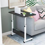 Mobile Standing Desk - Height Adjustable Bedside Sofa Desk (40x60cm, Black)-1