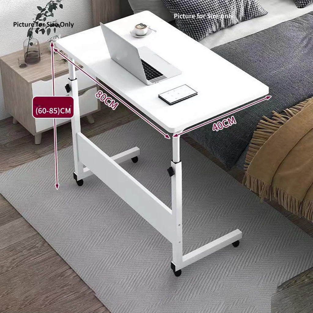 Mobile Standing Desk - Height Adjustable Bedside Sofa Desk (40x60cm, Black)-2