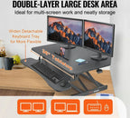 X-Frame Double-Layer Standing Desk Converter - Height Adjustable Sit-to-Stand Desk-1
