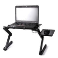 Foldable laptop stand with a vented deck