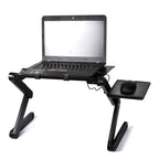 Foldable laptop stand with a vented deck