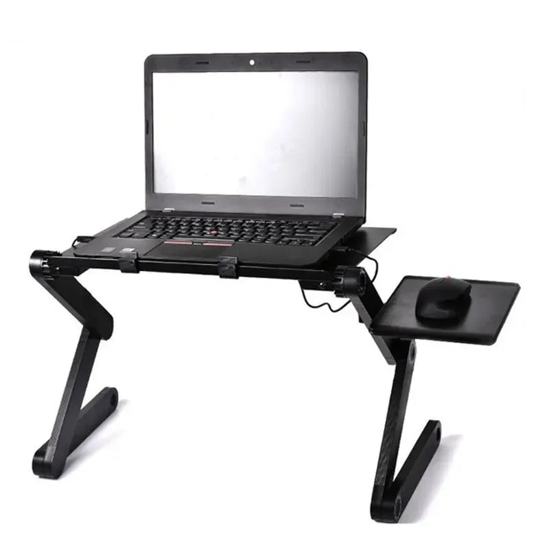 Foldable laptop stand with a vented deck