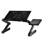 Foldable laptop stand with a vented deck