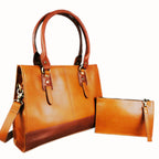 Tan full grain leather laptop bag for a 15 inch machine