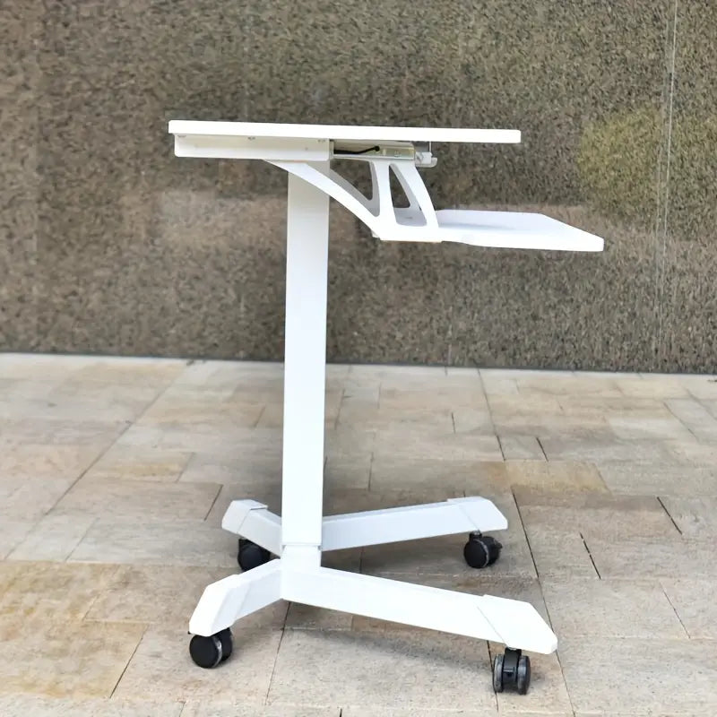 Height Adjustable Mobile Standing Desk with Keyboard Tray-3