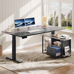L Shaped Multifunctional Standing Desk 70Inch Adjustable-0