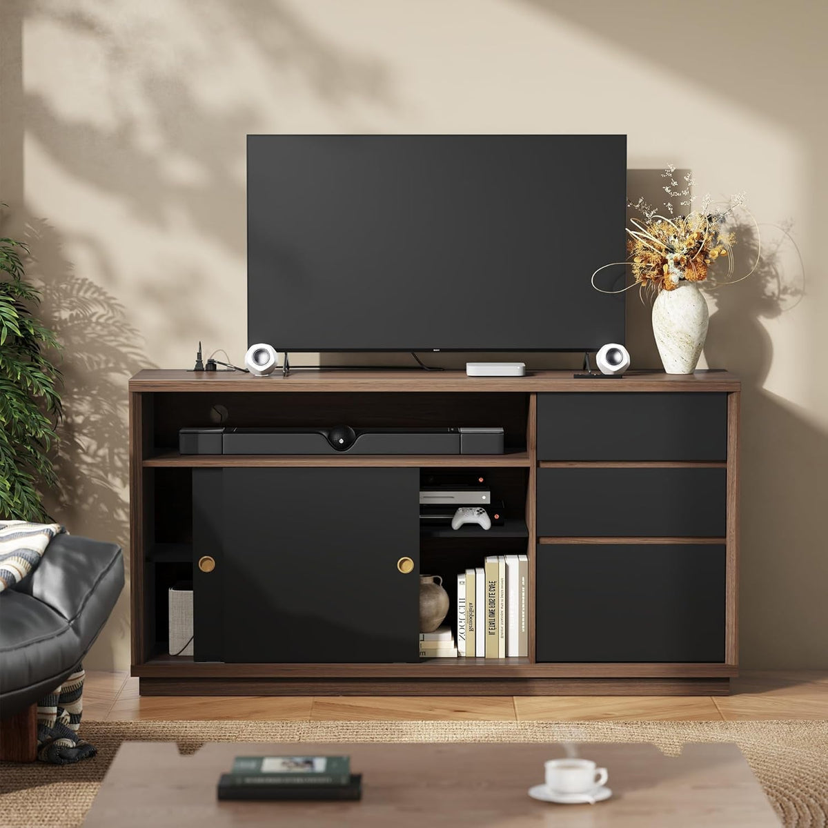 60Inch Filing Cabinet With Adjustable Shelf Storage-1