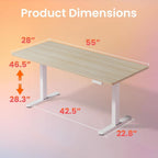 Adjustable Height Electric Standing Desk with Memory Settings-1