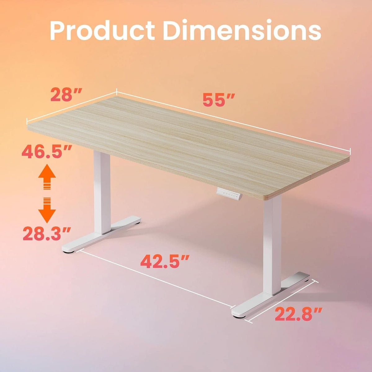 Adjustable Height Electric Standing Desk with Memory Settings-1