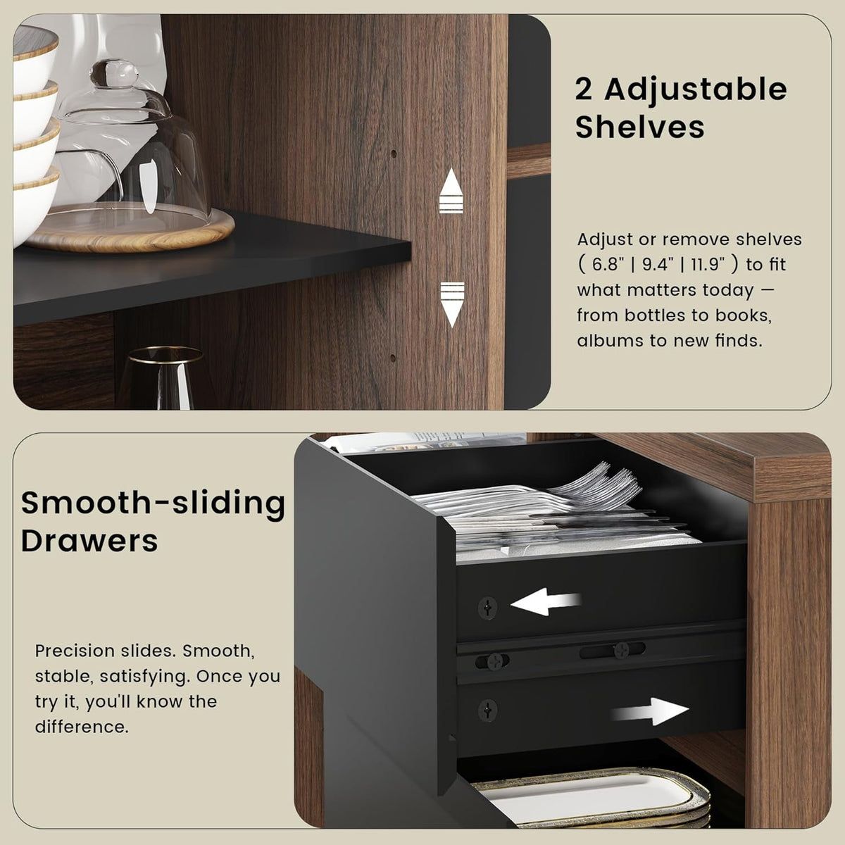 60Inch Filing Cabinet With Adjustable Shelf Storage-4