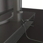 Two tier monitor riser with a drawer built into the base