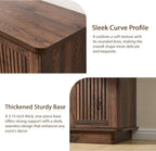 Walnut sideboard with fluted doors and adjustable interior shelves