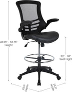 Kelista Mid Back Swivel Ergonomic Office Chair Black-2