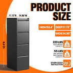 4 Drawer File Cabinet with Lock,Vertical Filing Storage Cabinet-1