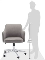 Light grey office chair with a swivel base